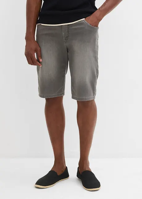 Bermuda di jeans in felpa con taglio comfort, regular fit, bonprix