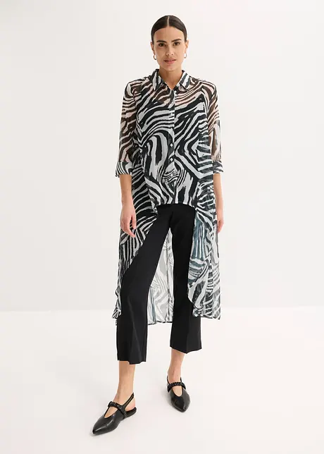Camicia lunga in chiffon, bonprix