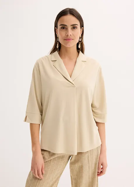 Maglia lunga in piquet di viscosa fluente, bonprix
