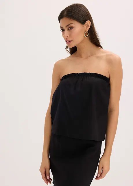 Top in misto lino, bonprix
