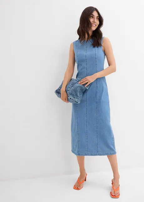 Abito di jeans in cotone biologico elasticizzato, bonprix