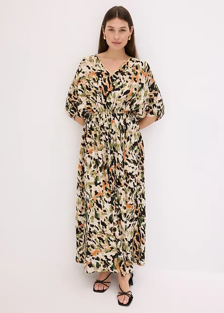 Abito lungo in viscosa fluente con paillettes, bonprix