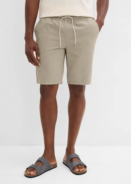 Bermuda con elastico in vita in puro cotone, regular fit, bonprix