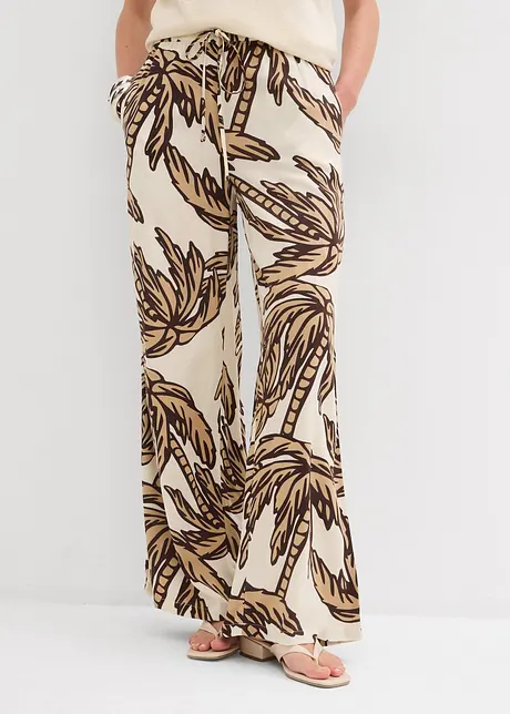 Pantaloni larghi in viscosa fluente, bonprix