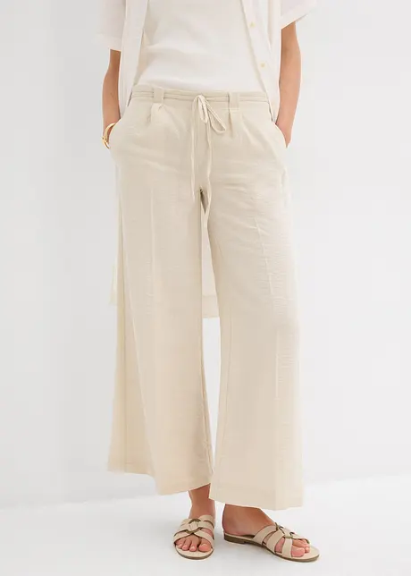 Pantaloni culotte in misto viscosa fluente, bonprix