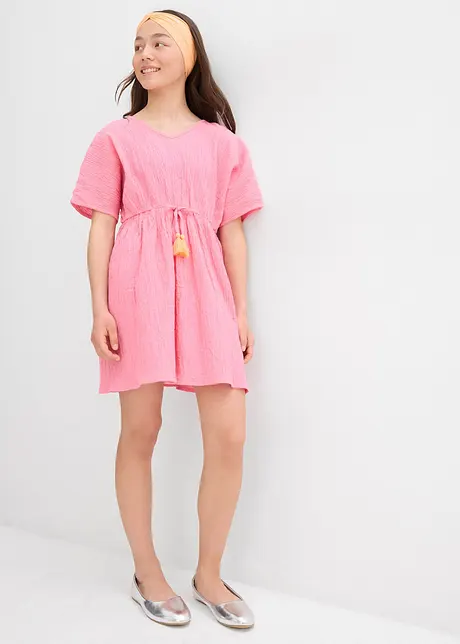 Caftano in crinkle operato, bonprix