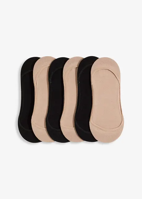 Fantasmini con cotone biologico e strisce di silicone, ballerina fit (pacco da 6), bonprix