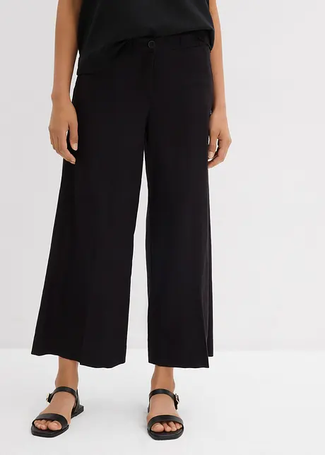 Pantaloni culotte in misto viscosa con elastico in vita, bonprix