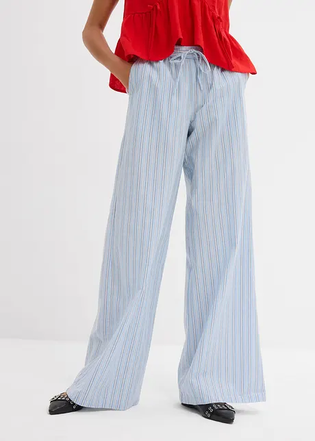 Pantaloni con elastico in vita in puro cotone, bonprix