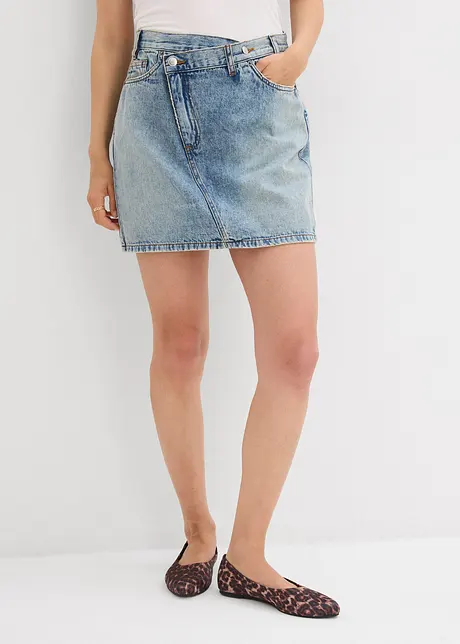 Gonna di jeans con cinta asimmetrica, bonprix