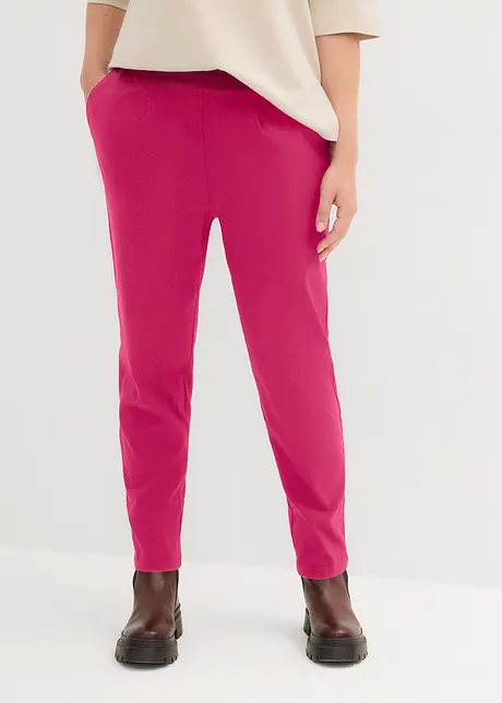 Pantaloni cropped con cinta comoda, carrot fit, bonprix