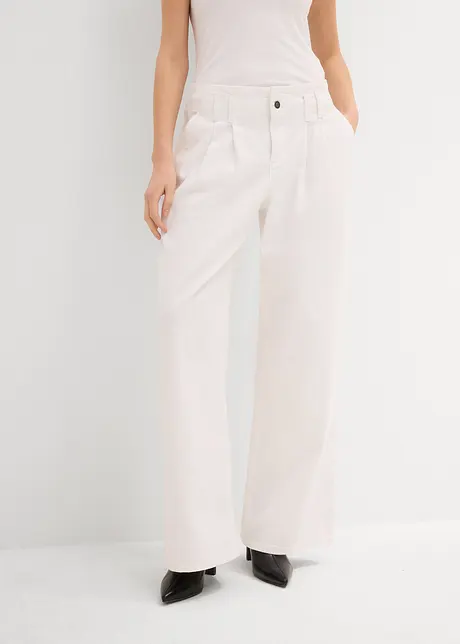 Jeans wide leg, vita bassa, bonprix