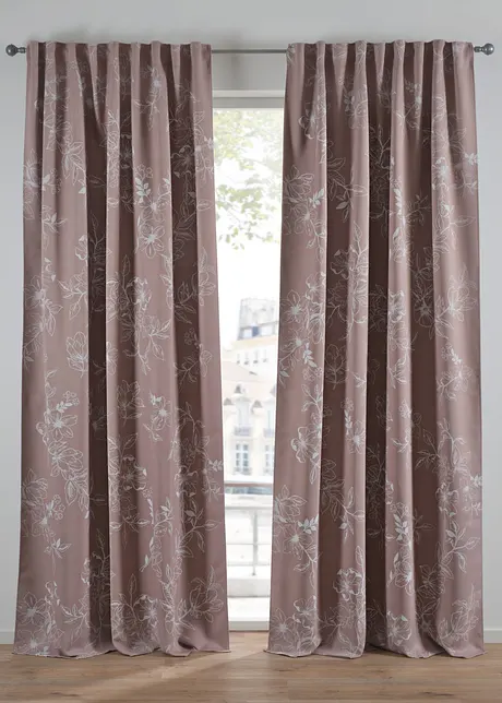 Tenda semioscurante con foglie (pacco da 1), bonprix