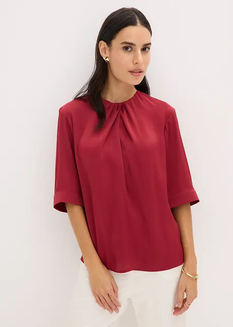 Blusa in satin lucido, bonprix