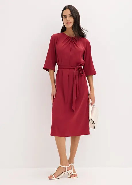 Abito midi in satin lucido, bonprix