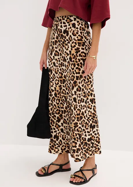 Gonna midi in viscosa fluente, bonprix