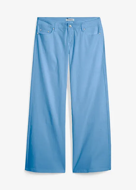 Jeans wide leg, vita bassa, bonprix