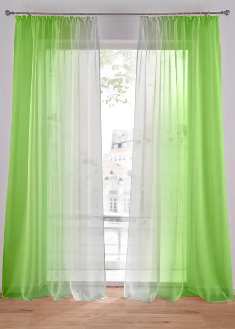 Tenda con poliestere riciclato e colori sfumati (pacco da 2), bonprix