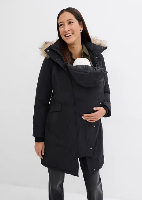 Giubbotto prémaman 3 in 1, antivento e impermeabile con inserto babywearing, bonprix