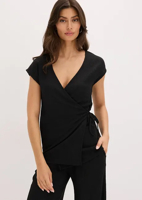 Maglia con effetto incrociato, bonprix