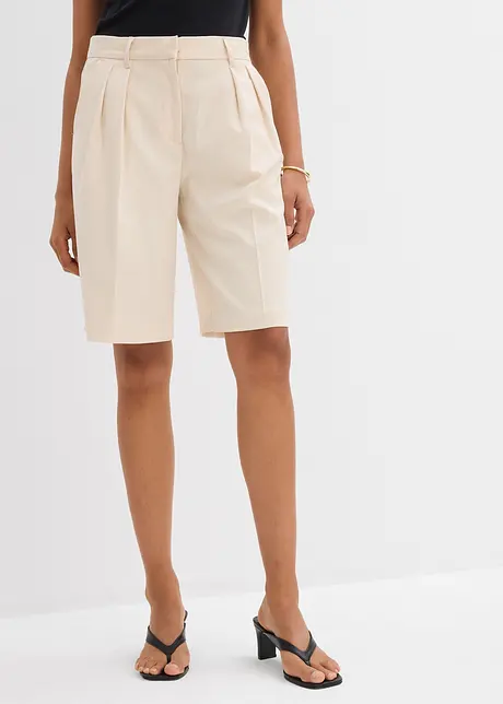 Bermuda in misto viscosa con pinces, bonprix