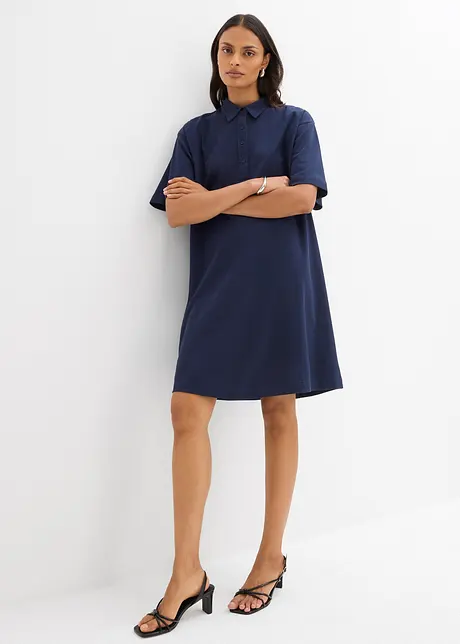 Miniabito con colletto a polo in puro cotone, bonprix