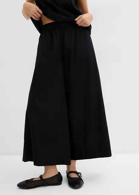 Pantaloni culotte ampi in puro cotone, bonprix