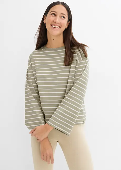 Maglia a righe in puro cotone biologico, bonprix