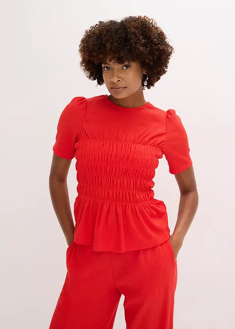 Maglia con lavorazione smock, bonprix
