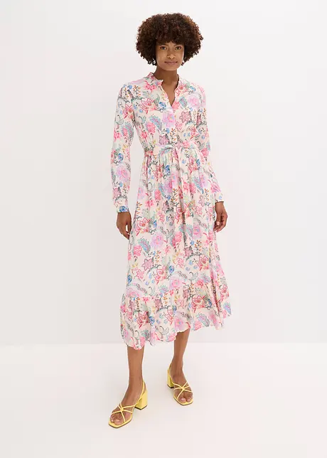 Abito lungo con stampa floreale, bonprix