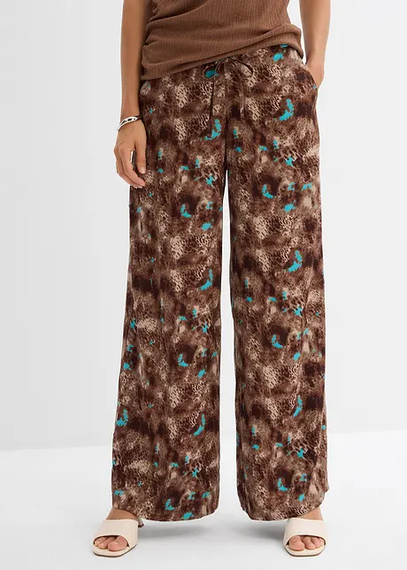 Pantaloni con elastico in vita in viscosa fluente, bonprix