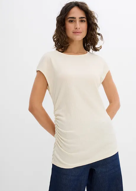 Top asimmetrico in crêpe leggero, bonprix