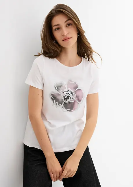 T-shirt con puro cotone, bonprix