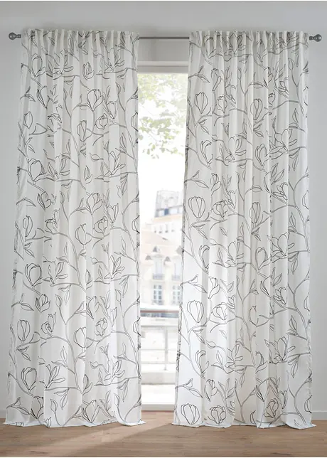 Tenda in poliestere riciclato con foglie stampate (pacco da 1), bonprix