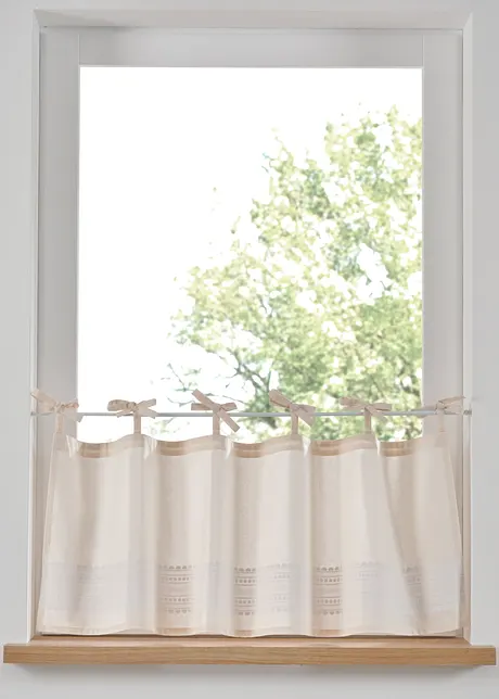 Tenda a vetro in cotone biologico con fantasia, bonprix