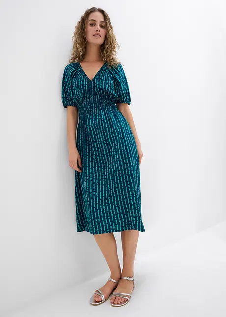 Abito midi in morbida viscosa, bonprix