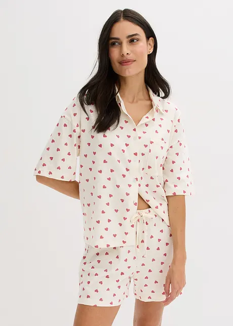 Pigiama estivo oversize in filato fiammato, bonprix