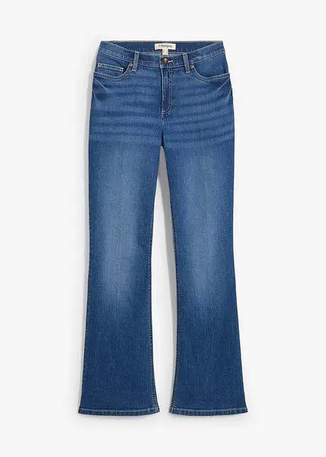 Jeans bootcut, vita media, bonprix