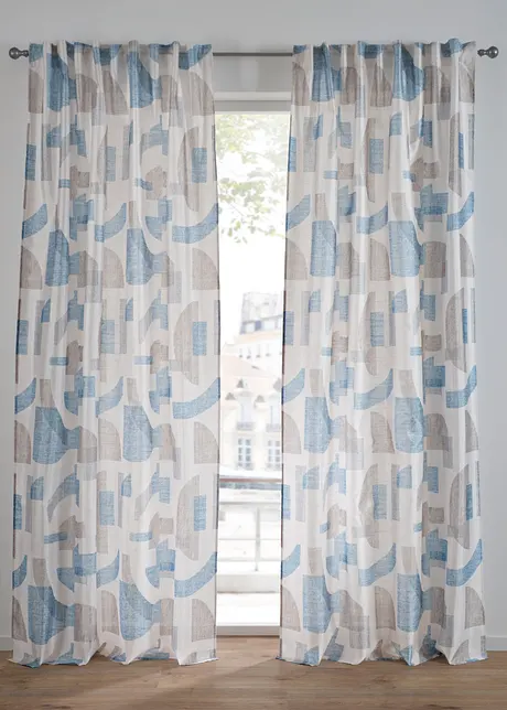 Tenda effetto seta con stampa (pacco da1), bonprix