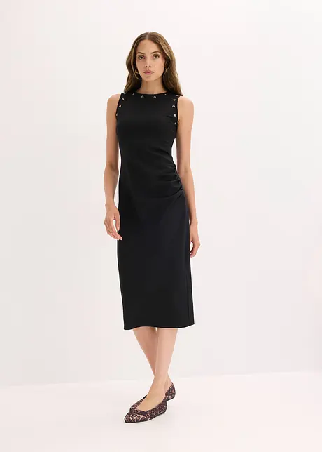 Abito midi con borchiette, bonprix