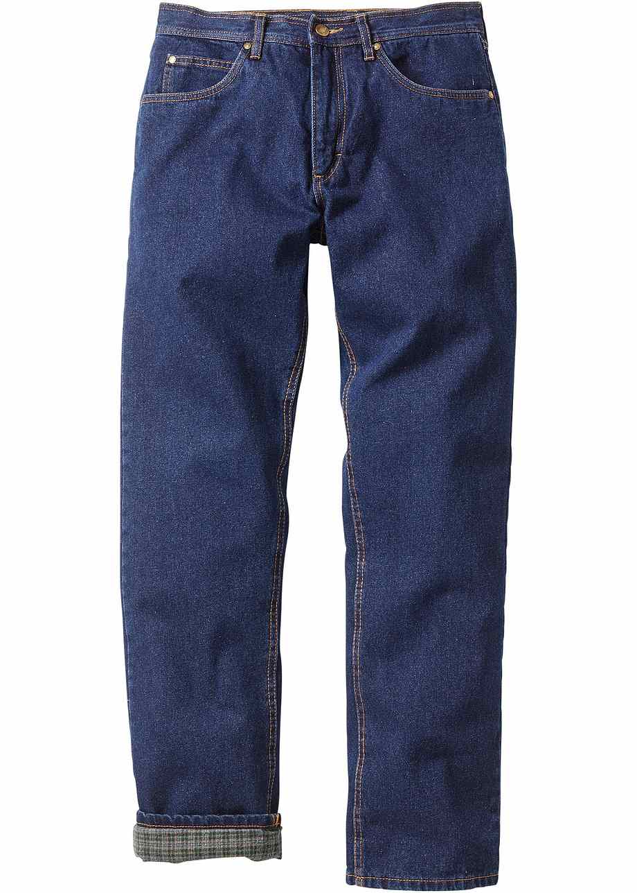 Jeans termici con morbida fodera in flanella - Blu scuro denim, T.N.