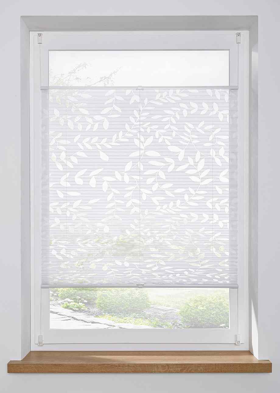 Deco Company Tenda Plissettata Con Morsetti - Opaca, Per Finestre, Bianco, 45x130 Cm - Foto 5