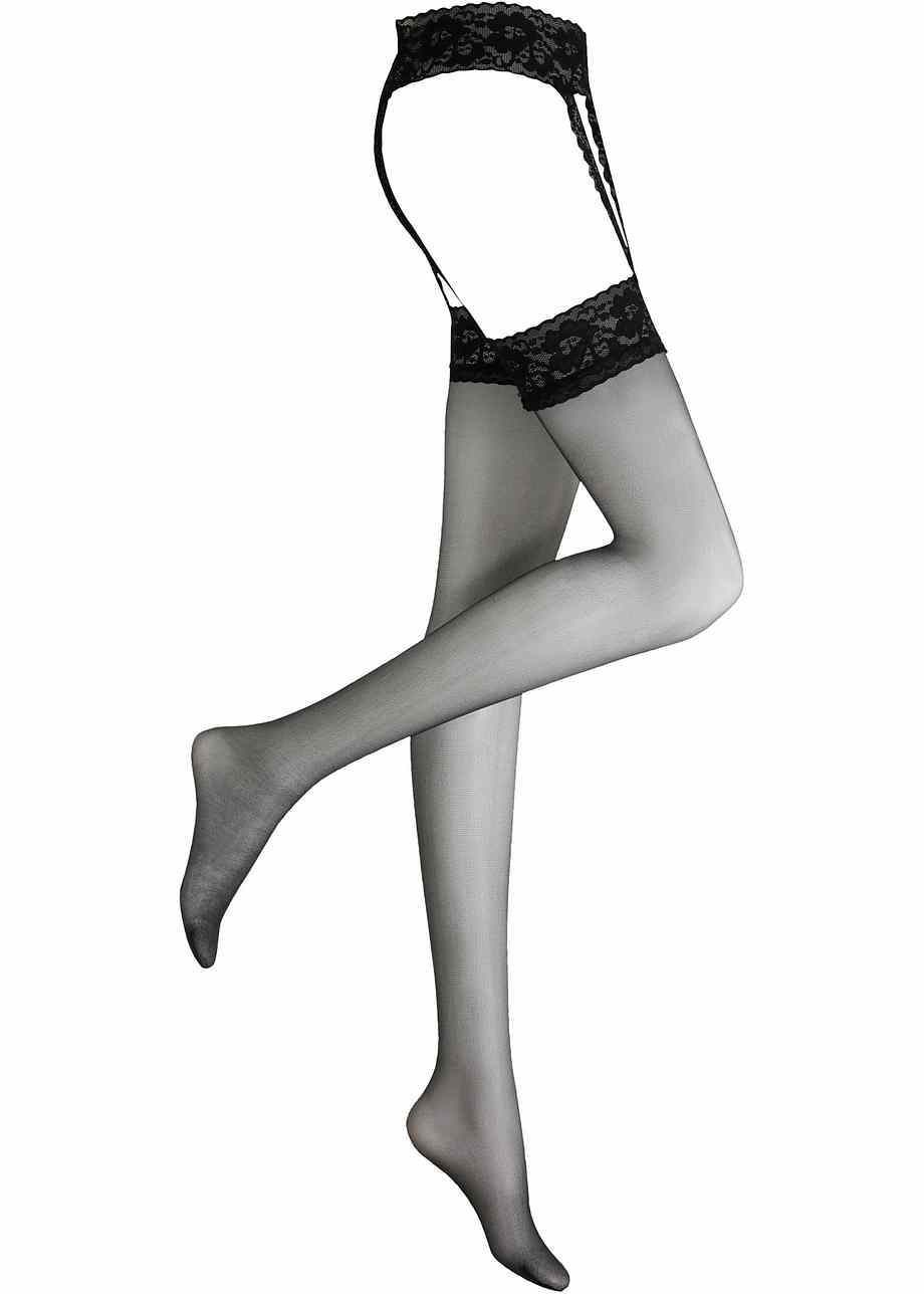 Calze Autoreggenti Lucide Lucide A Olio Giarrettiere Di Pizzo - Foto 8