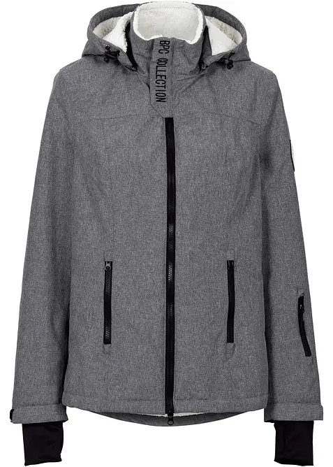 Giacca tecnica outdoor con pile teddy, impermeabile, bonprix