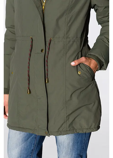 Parka con pile teddy, bonprix