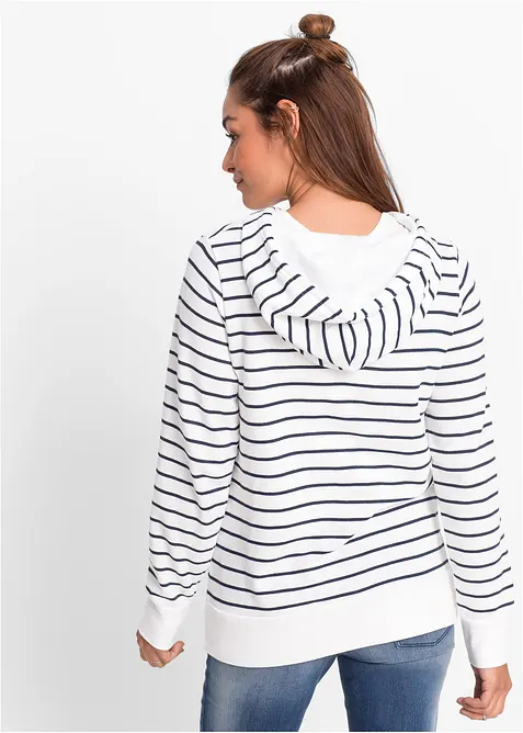 Felpa con cappuccio in misto cotone, bonprix