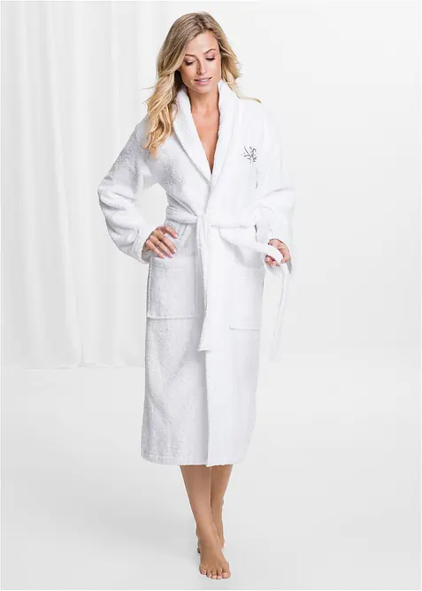 Accappatoio in spugna di puro cotone, bonprix