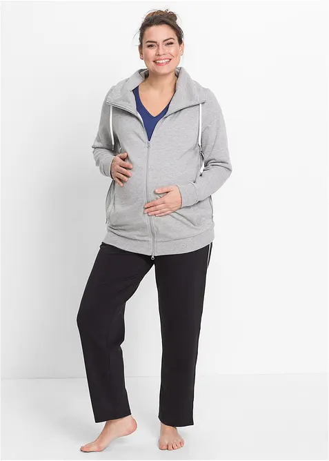 Pantaloni da jogging prémaman con cotone biologico, straight leg, bonprix