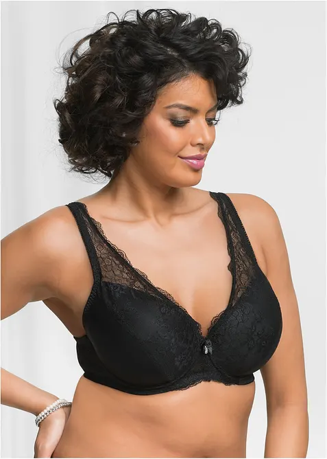 Reggiseno con coppe preformate e pizzo delicato, bonprix