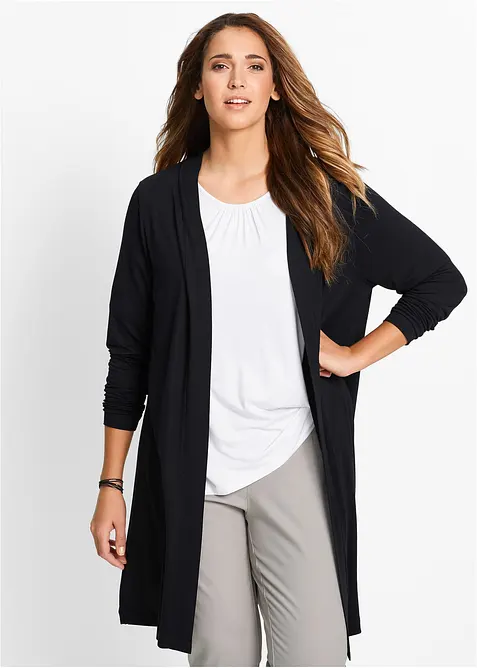 Cardigan lungo in morbido misto viscosa, bonprix